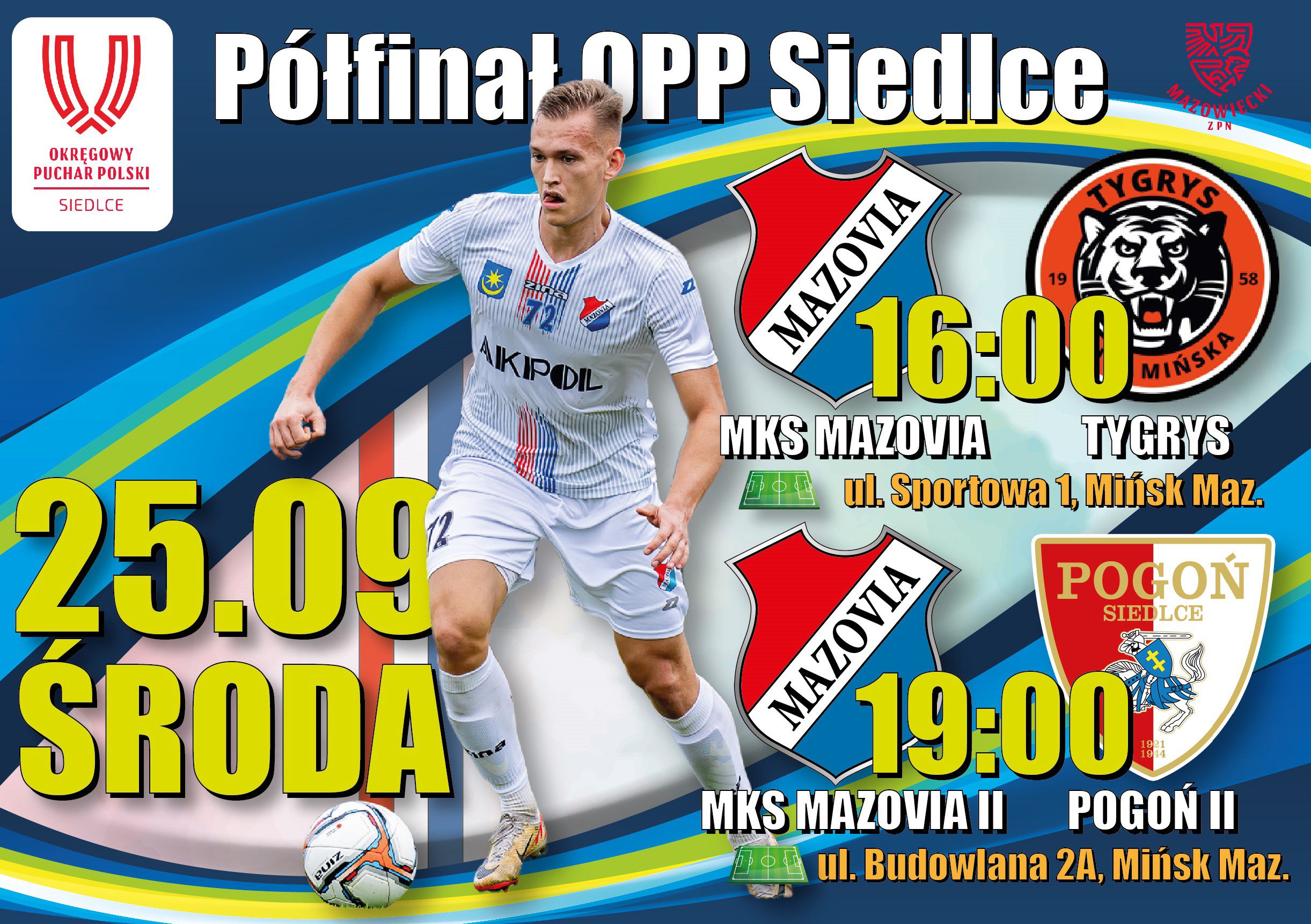 Pucharowa środa z Mazovią: gramy o finał! Na Sportowej o 16 i Budowlanej o 19