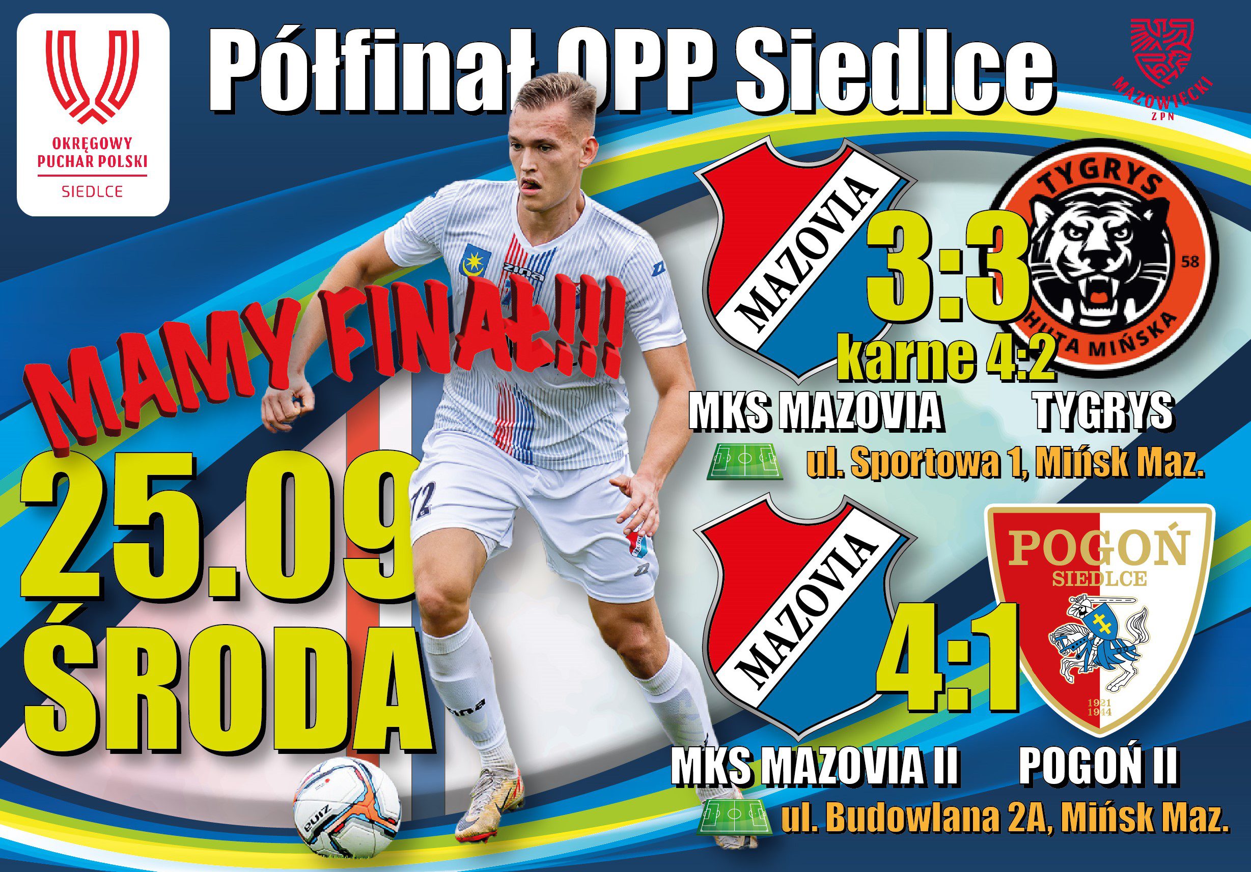 Dwie Mazovie w finale i obie zagrają w mazowieckim pucharze