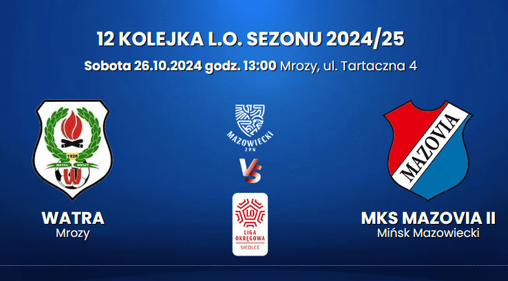 W sobotę derbowy mecz Mazovii II z Watrą