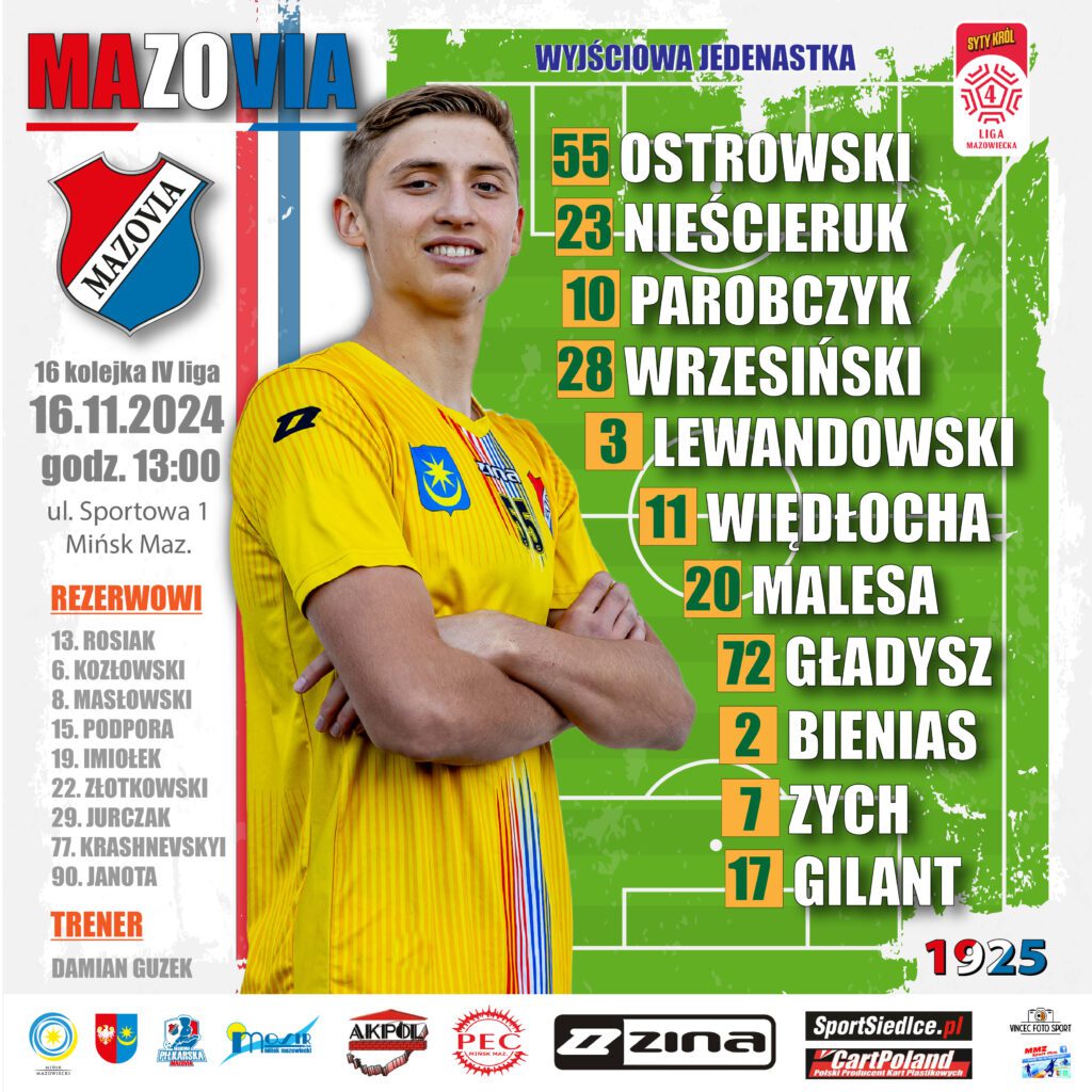 16| Ósme zwycięstwo Mazovii na Sportowej! 3 16 Blonie sklad