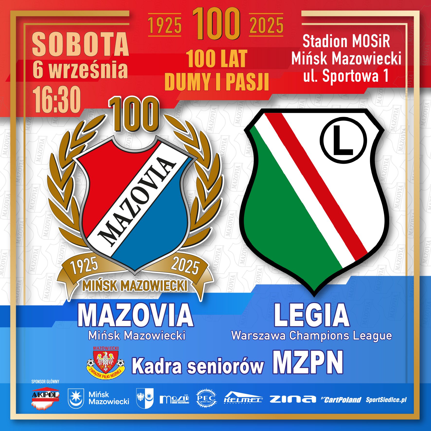 „Duma Mińska”. Historyczny Mecz z okazji 100-lecia Mazovii