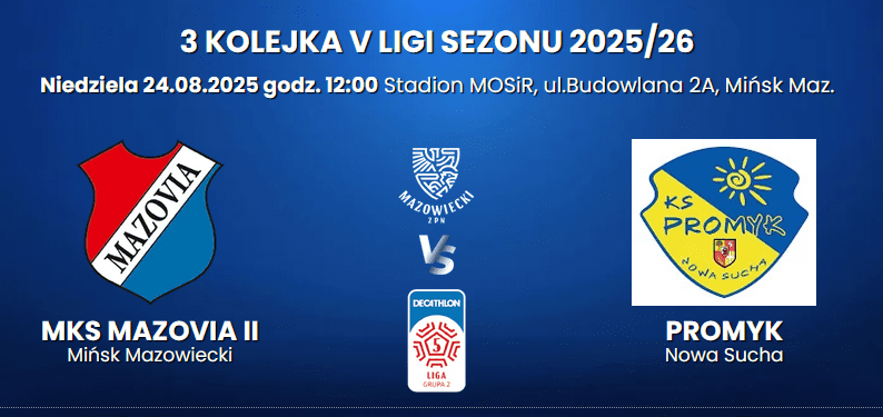 Beniaminek z powiatu sochaczewskiego rywalem Mazovii II 1 Zrzut ekranu 2025 08 19 112119
