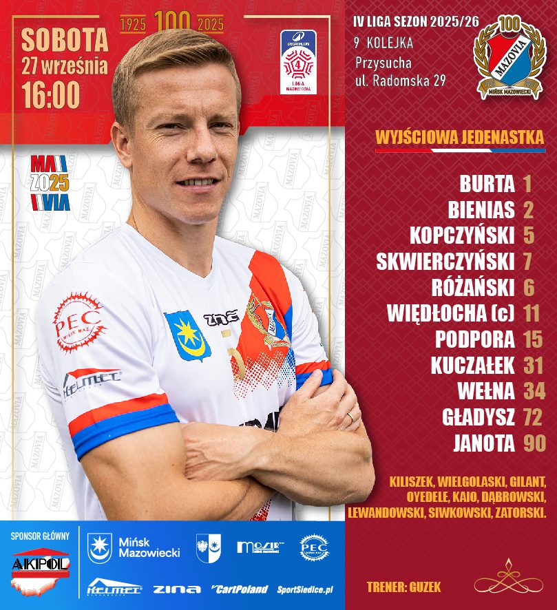 9| Przepiękny gol Michała Kuczałka. Mazovia remisuje z Oskarem 4:4 2 9 Oskar sklad