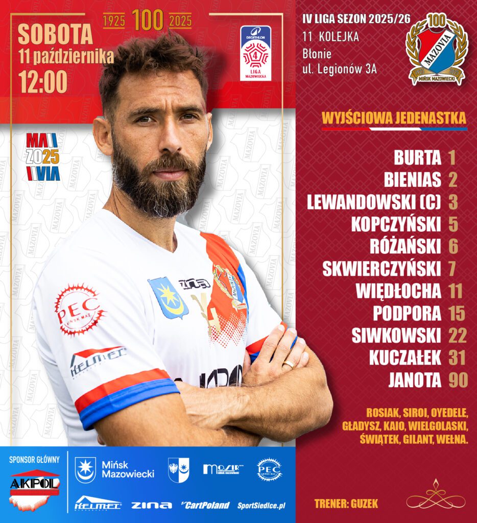 11| Eryk Więdłocha strzela, Mazovia wygrywa! 2 11 Blonianka sklad