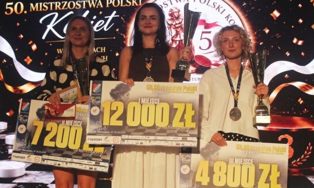 50. Mistrzostwa Polski Kobiet - Arleta Kosobudzka z Mazovii na 4. miejscu 1 Warcaby 50 2