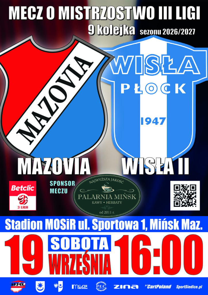 Po pucharowych remisach, ligowy rewanż z Wisłą II Płock 2 Plakat Wisla2