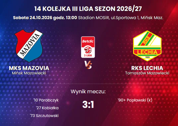 14| Wygrana przy Sportowej. Strzały z dystansu sposobem Mazovii na Lechię 2 Zrzut ekranu 2026 10 24 215431
